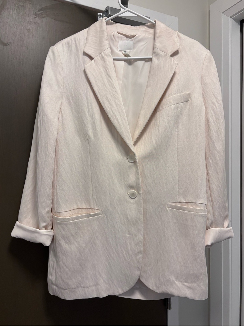 H&M Light Cream Women's Blazer Jacket